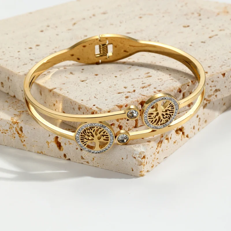 Tree of Life open Bracelet for Women - Image 2