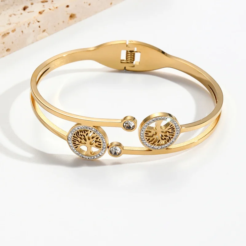 Tree of Life open Bracelet for Women - Image 3