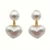 Hypoallergenic Heart-Shaped Faux Stud Earrings