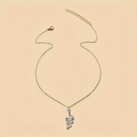 Rhinestone Animal Snake Style Women's Pendant Necklace