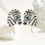 Boho Elegant Zebra Drop Earrings with Pearl Accents