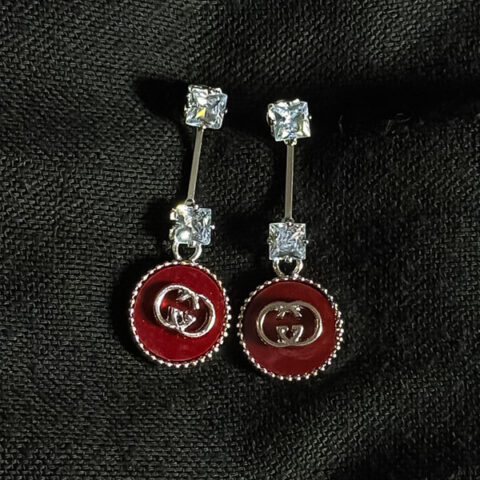 maroon-link-dropeearrings